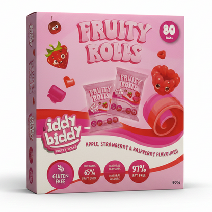Iddy Biddy Fruity Roll Ups 80 x 10g