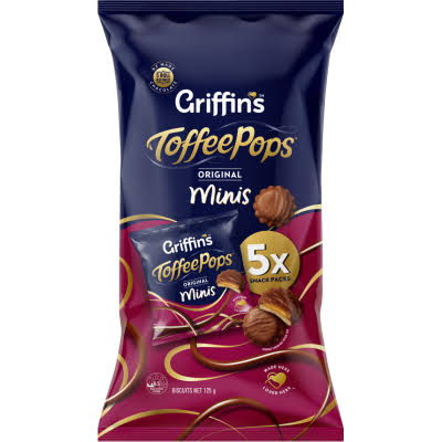 Griffin's Toffee Pops Original Minis Chocolate Biscuits 5 x 25g