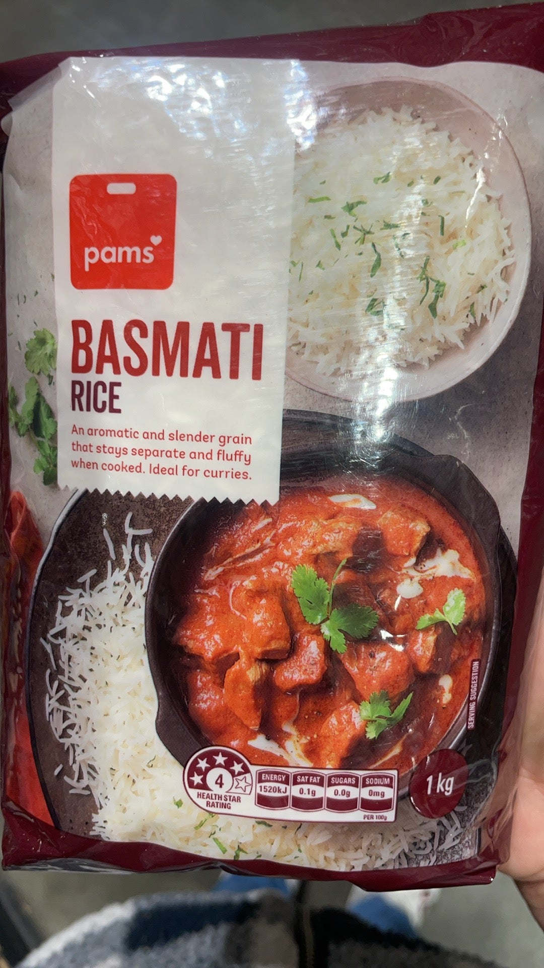 Pams Aromatic Basmati Rice 1kg