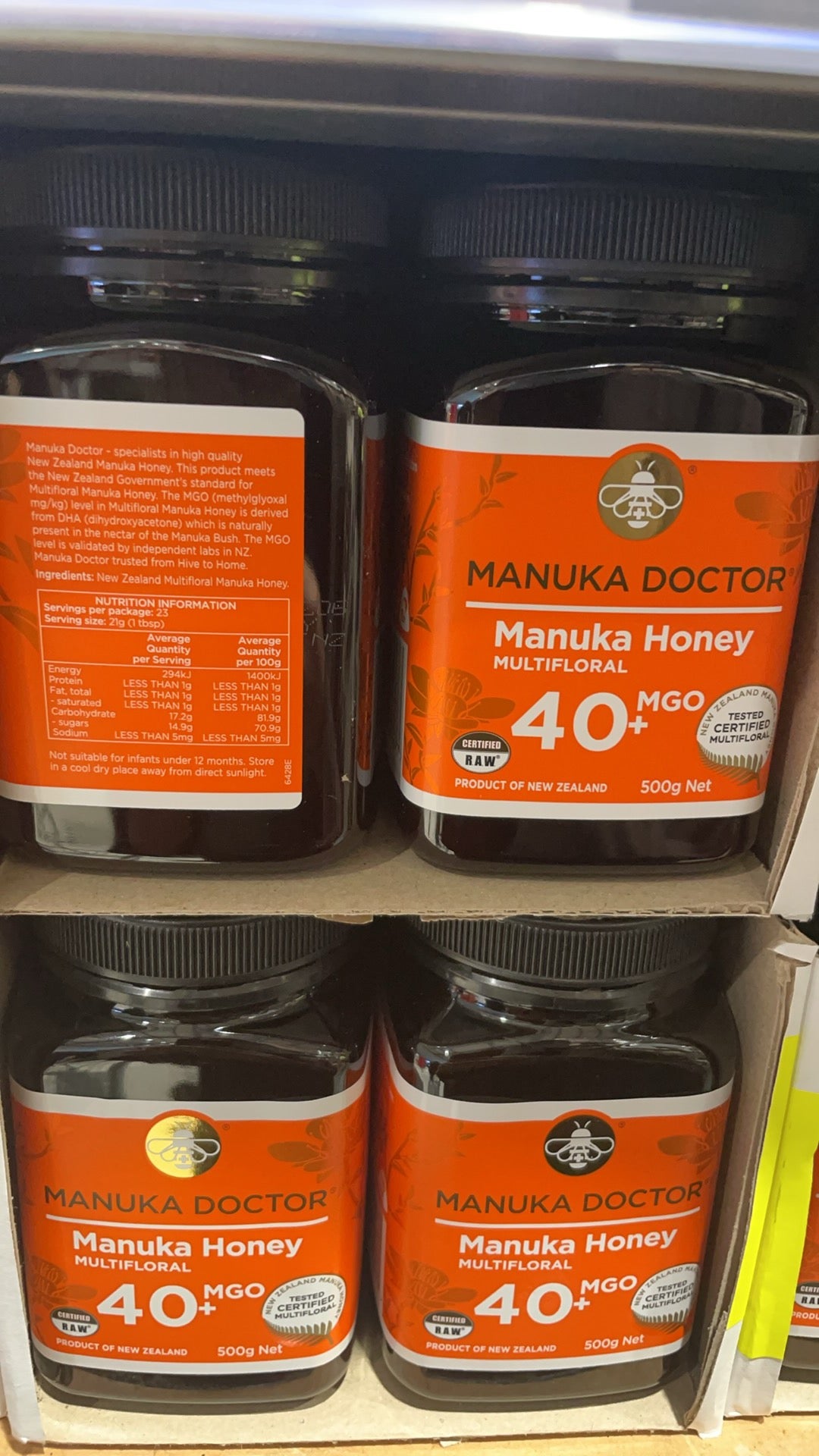 Manuka Doctor Multifloral Honey 40+ MGO 500g