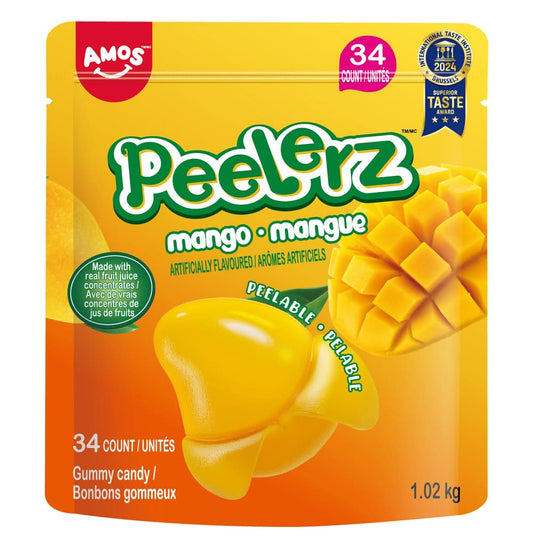 Amos Mango Peelerz Gummy 1.02kg 34 count