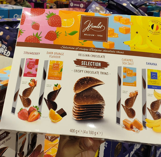 Hamlet Crispy Belgian Chocolate Thins Selection 4 x 100g