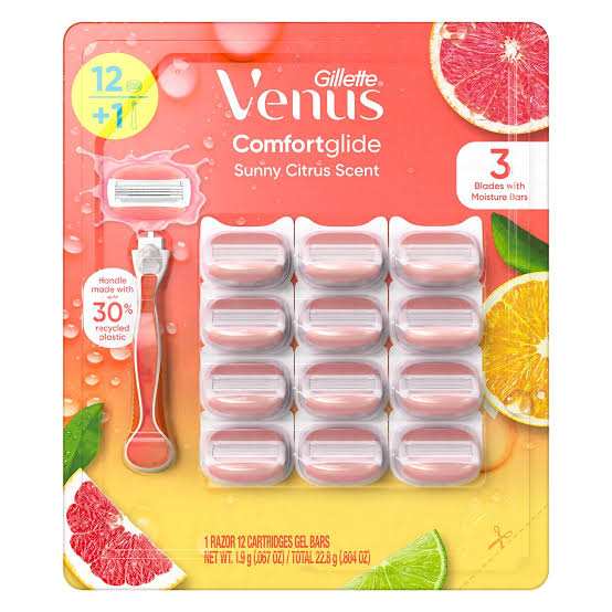 Gillette Venus ComfortGlide Handle + 12 Cartridges