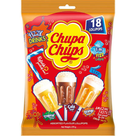 Chupa Chups Fizzy Drinks Lollipops 18 x 15g