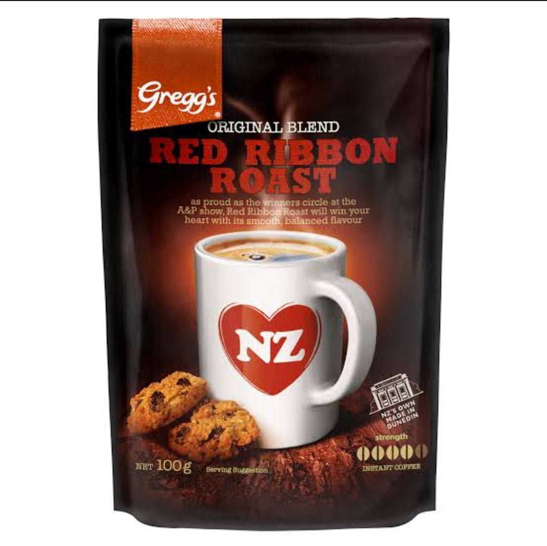 Gregg's Original Blend Red Ribbon Roast Instant Coffee 100g