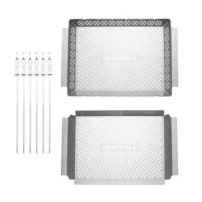 Henckels BBQ Tray/Basket/Skewers 8 piece set