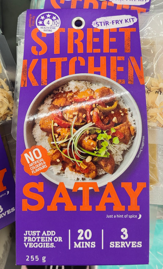 Street Kitchen Malaysian Peanut Satay Asian Stir Fry Kit 255g