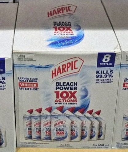 Harpic White & Shine Toilet Cleaner 8 x 450ml