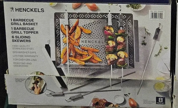 Henckels BBQ Tray/Basket/Skewers 8 piece set