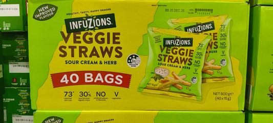 majans infuzions veggie straws 40 x 15G