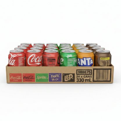 Coca Cola Mixed Pack Coke Sprite Fanta L&P 24 x 330 ML