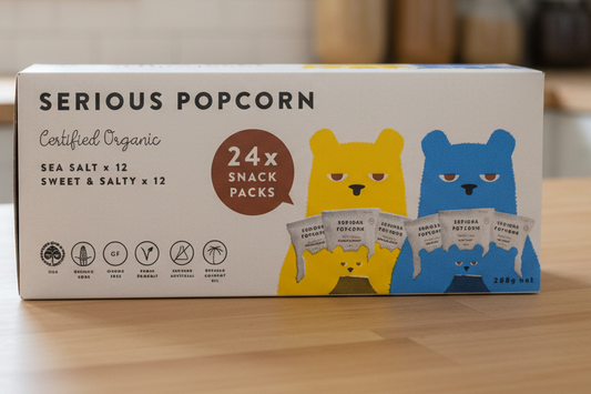 Serious Popcorn Sea Salt + Sweet & Salty 24 x 12g
