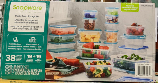 Snapware Total Solution Plastic Food Storage Set 19+19