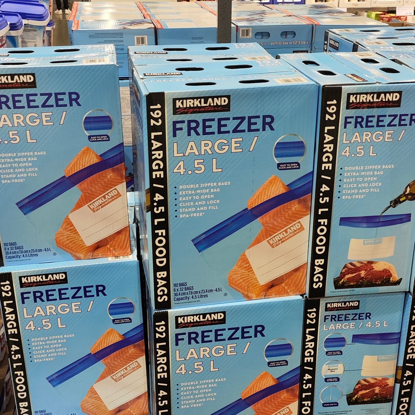 KIRKLAND Signature FREEZER LARGE / 4.5 L FOOD BAGS 192 BAGS
