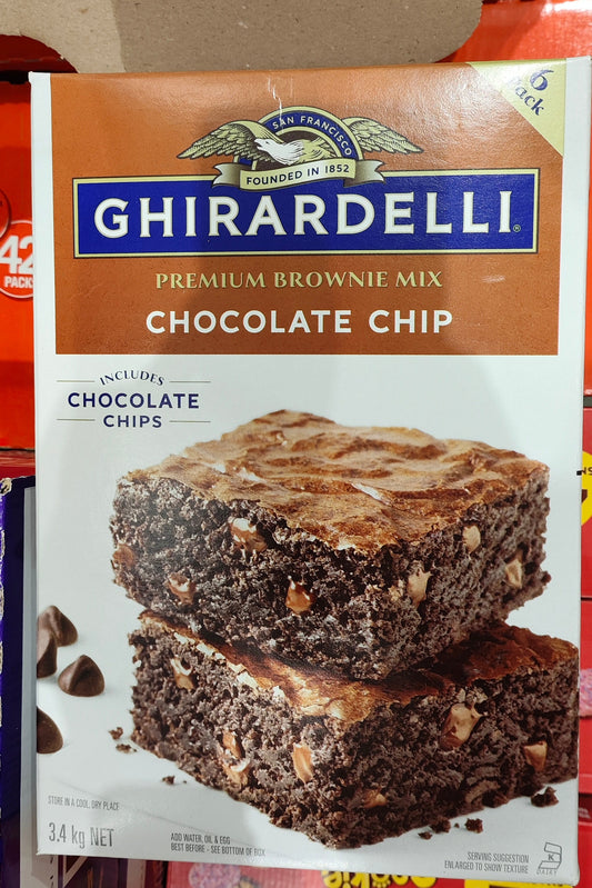 Ghirardelli Premium Brownie Mix Chocolate Chip 3.4kg 6 pack