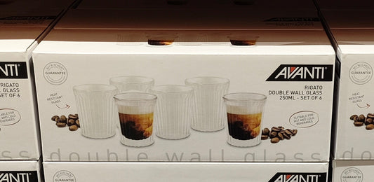 Avanti Double Wall Drink Glass 250ml x 6