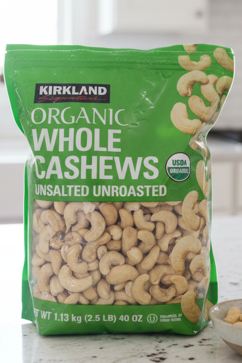 KIRKLAND SIGNATURE ORGANIC CASHEWS 1.13KG