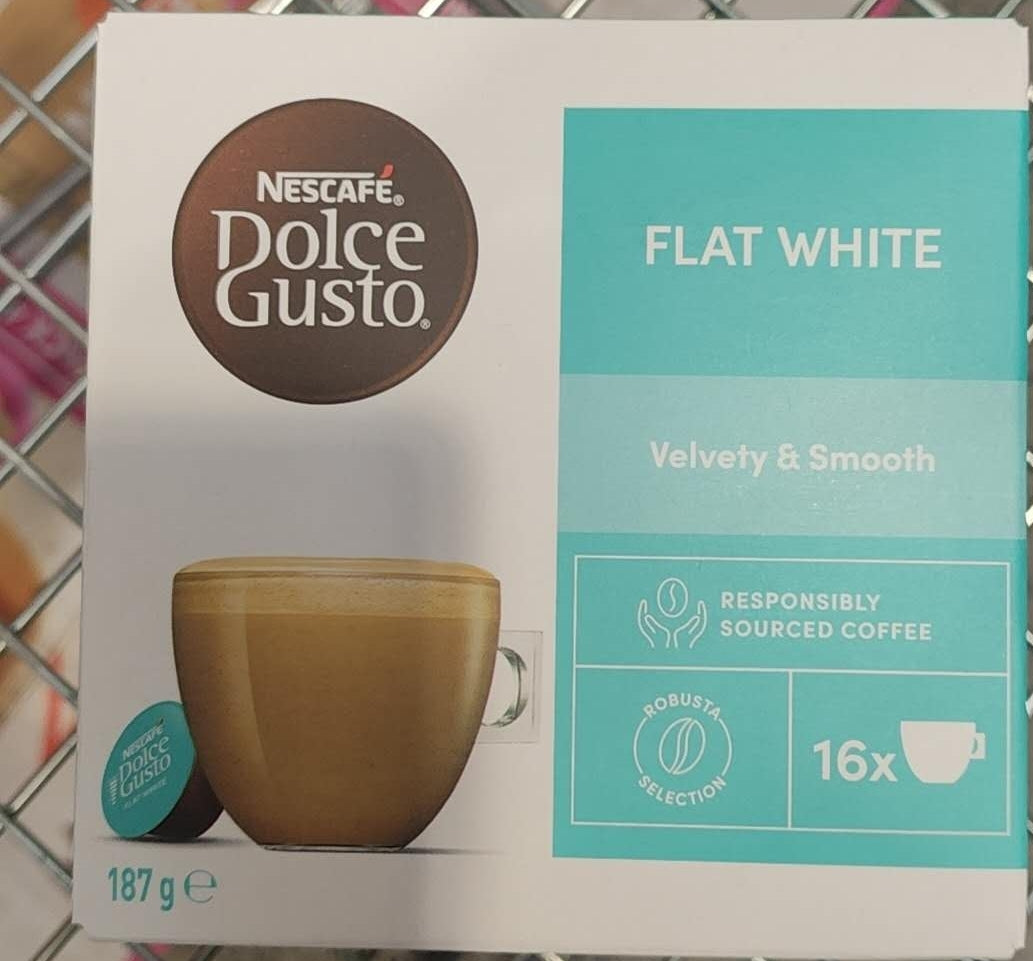 Nescafe Dolce Gusto Flat White Coffee Capsules 16 x 11.7g