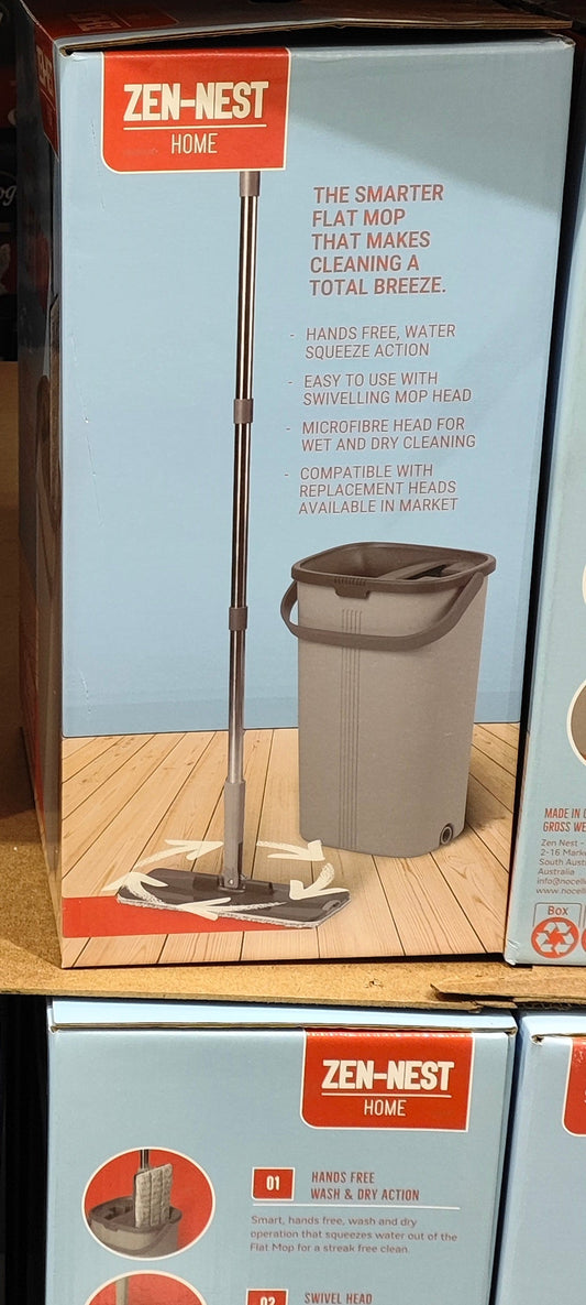 Zen Nest Spin Mop & Bucket Set with 2 Refill Heads