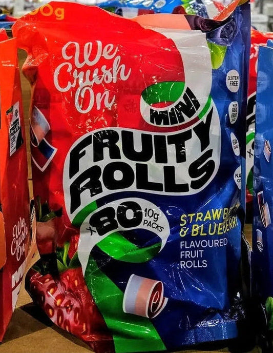 We Crush On Fruity Rolls Strawberry & Blueberry  80 X 10g