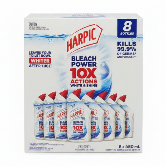 Harpic White & Shine Toilet Cleaner 8 x 450ml