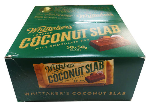 Whittaker's Toasted Coconut Slab 50 x 50g