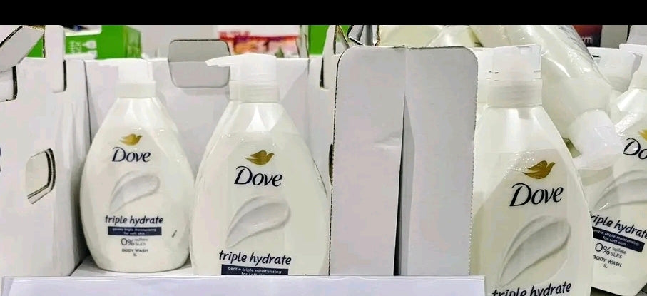 DOVE TRIPLE MOISTURE BODY WASH 2 X 1L