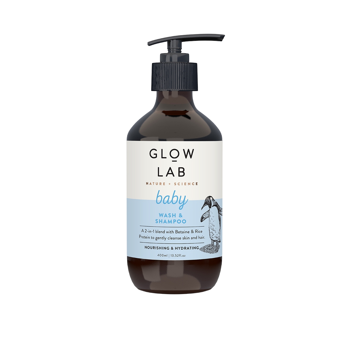 Glow Lab Baby Wash & Shampoo 400ml