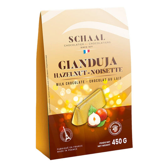 Schaal Hazelnut Gianduja Milk Chocolate 450g