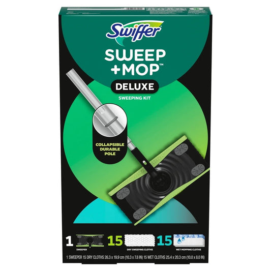 Swiffer Sweep & Mop Deluxe Kit 1 stick + 30 cloths
