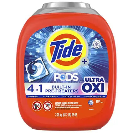 Tide Ultra Oxi Detergent Pods 104 count