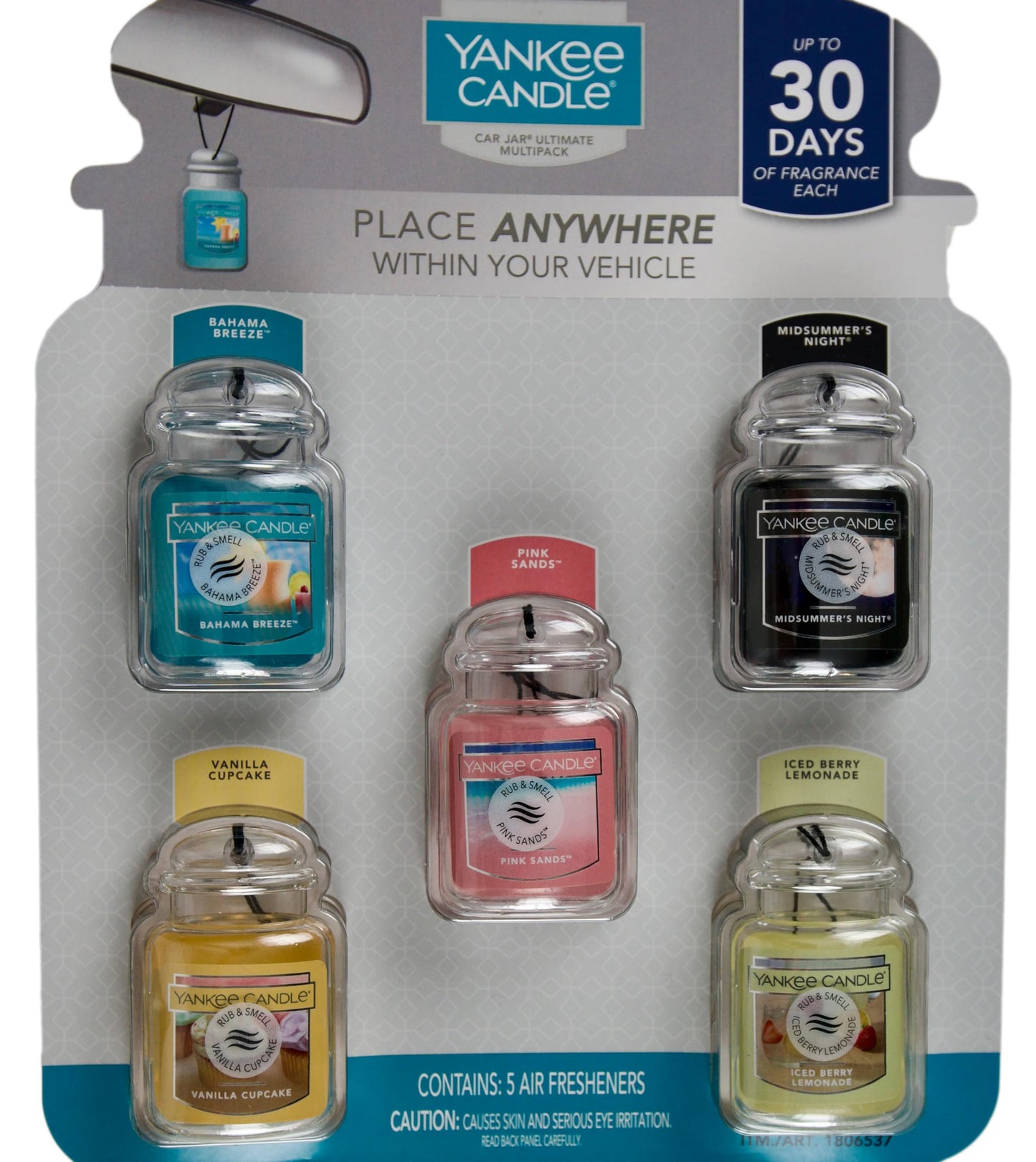 Yankee Candle Car Jar Air Freshener 5 pack