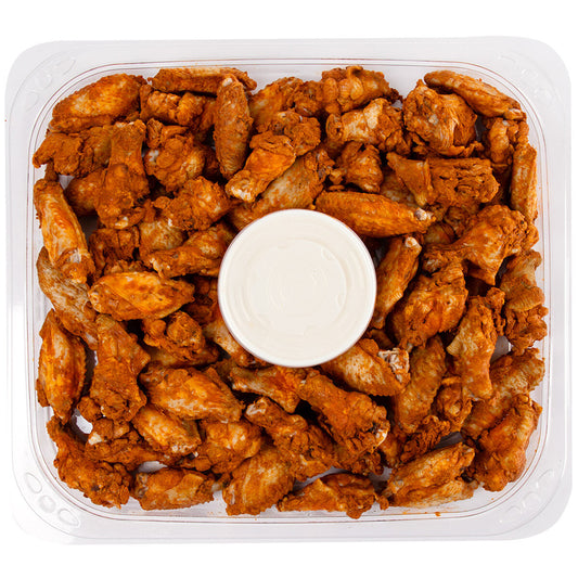 Chilled Buffalo Chicken Wings Platter with Cheese Dip