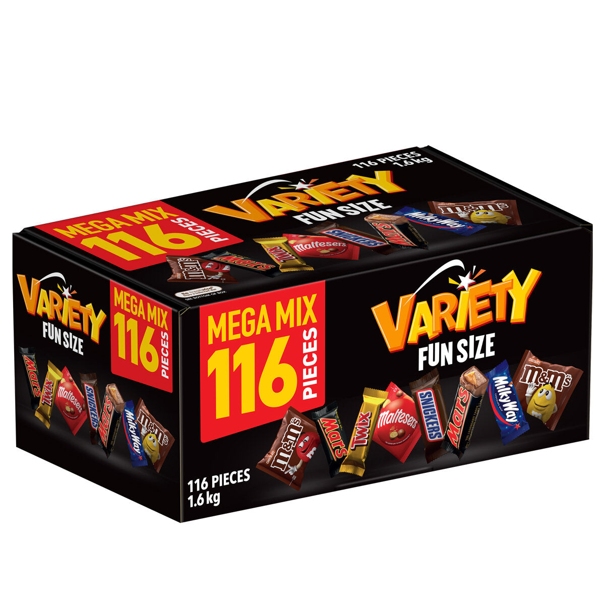 MARS VARIETY MEGA MIX 116 PCS 1.6KG