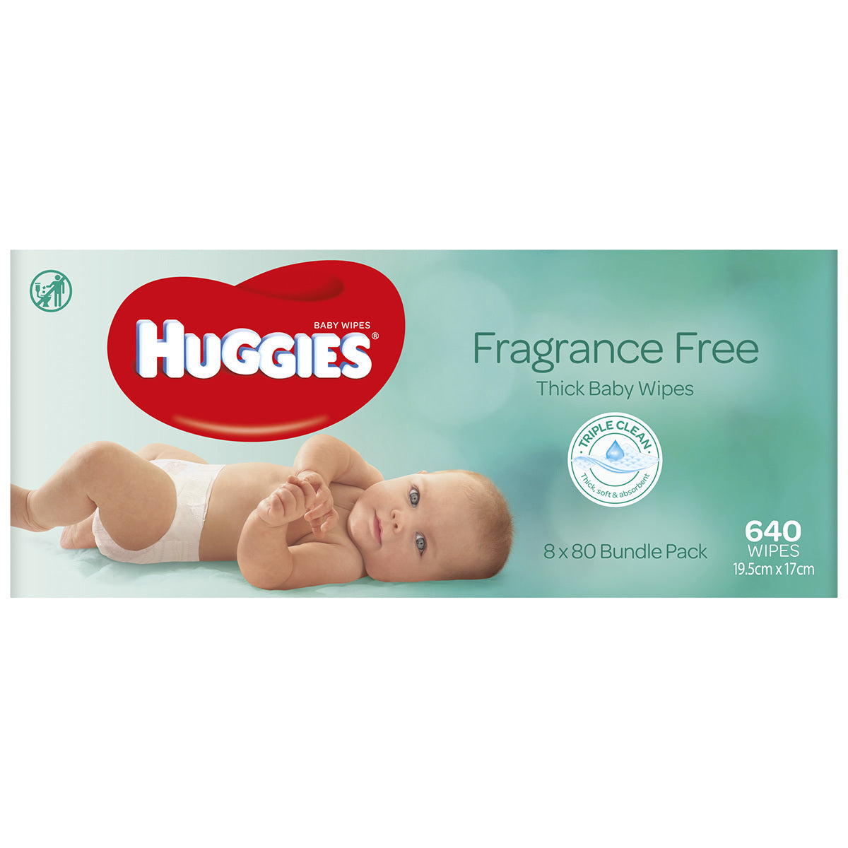 Huggies Baby Wipes Fragrance Free 8x 80 Sheet