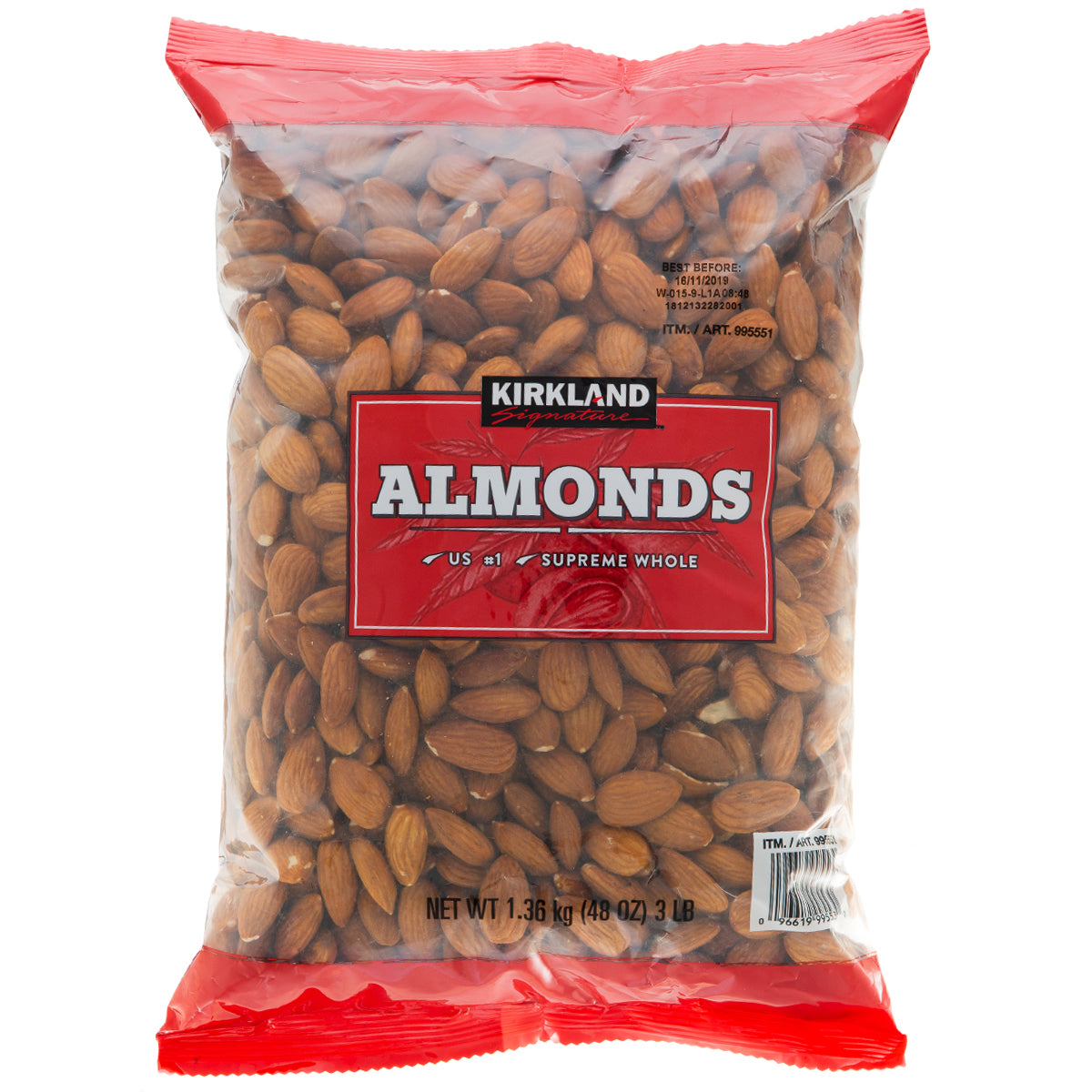 Kirkland signature australian whole almonds 1.36kg