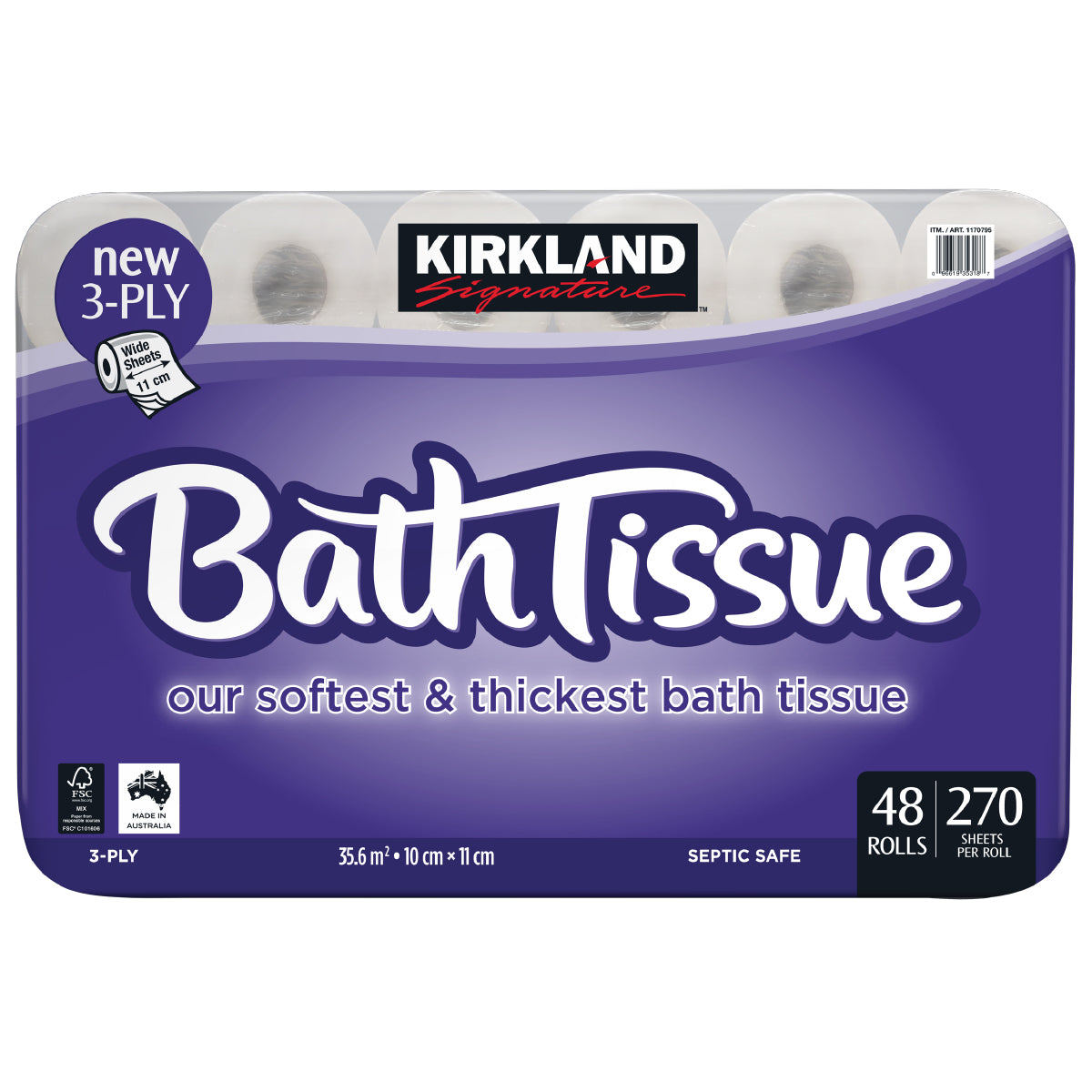Kirkland Signature Bath Tissue 3 Ply 48 x 270 Sheets