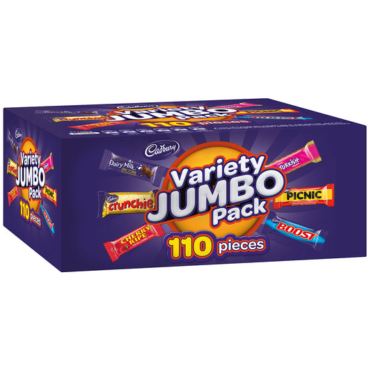 CADBURY VARIETY JUMBO PACK 110 PIECES 1.56KG