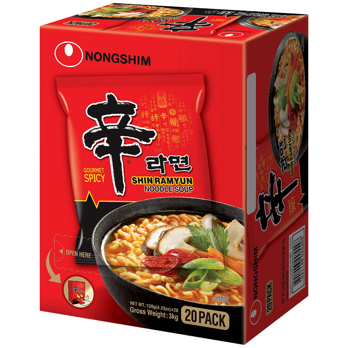 NONGSHIM SHIN RAMYUN NOODLE 20X120G