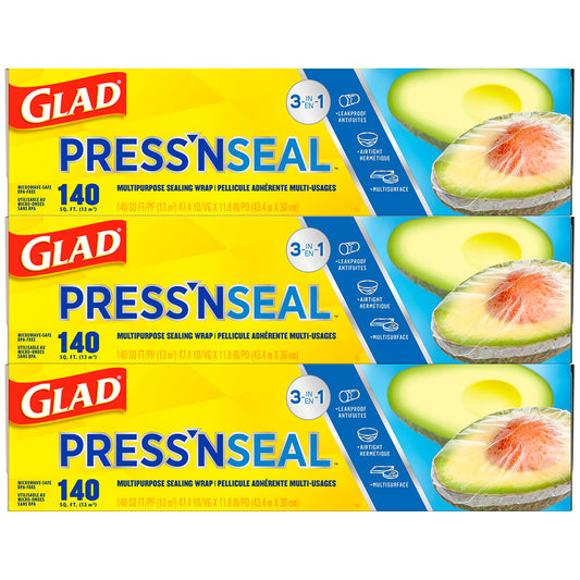 GLAD PRESS'N SEAL 3PK 30CM X 43.4M