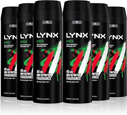 Lynx Body Spray Africa 6 x 200ml