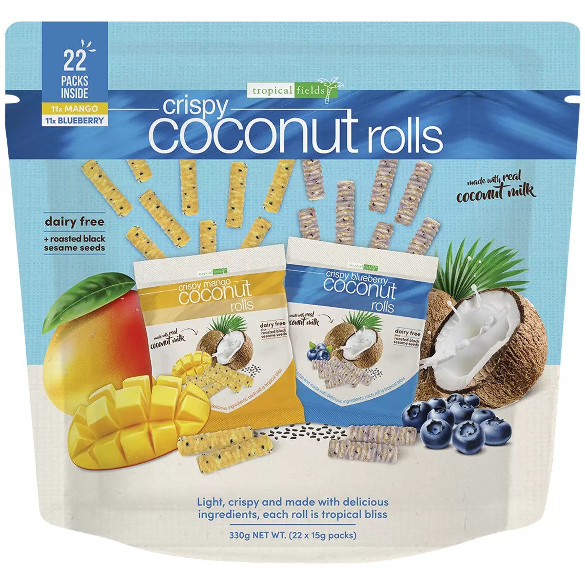 Tropical Fields Coconut Rolls Multipack 22 x 15g