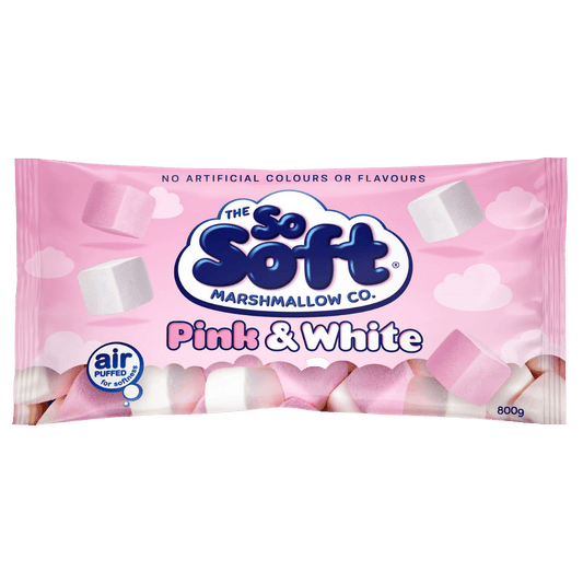 THE SO SOFT PINK & WHITE MARSHMALLOW 800G