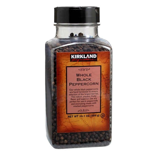 Kirkland Signature Whole Black Peppercorn 399g