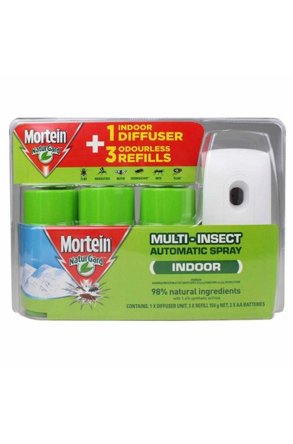 Mortein Automatic Insect Control Spray & 3 x 154G Refills
