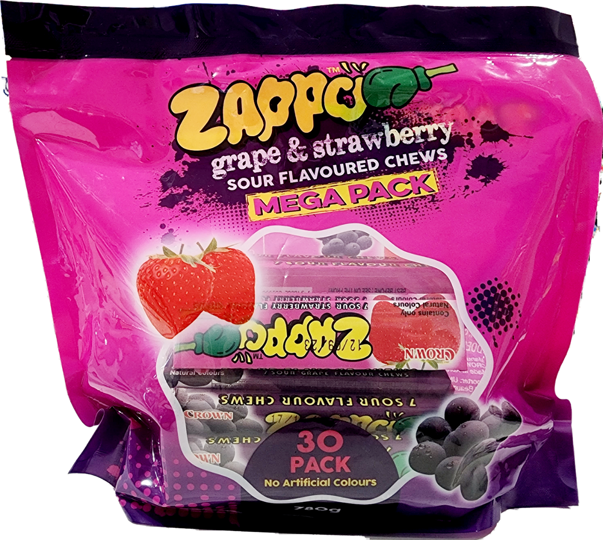 Zappo Sour Chews 30pc 780g – GoPotatoes
